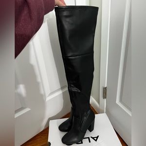 Thigh high leather boots